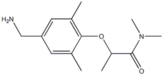 2-[4-(aminomethyl)-2,6-dimethylphenoxy]-N,N-dimethylpropanamide Struktur