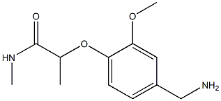 2-[4-(aminomethyl)-2-methoxyphenoxy]-N-methylpropanamide Struktur