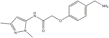 2-[4-(aminomethyl)phenoxy]-N-(1,3-dimethyl-1H-pyrazol-5-yl)acetamide Struktur