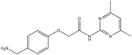 2-[4-(aminomethyl)phenoxy]-N-(4,6-dimethylpyrimidin-2-yl)acetamide Struktur