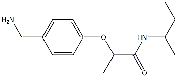 2-[4-(aminomethyl)phenoxy]-N-(butan-2-yl)propanamide Struktur