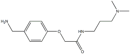 2-[4-(aminomethyl)phenoxy]-N-[3-(dimethylamino)propyl]acetamide Struktur