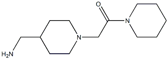 2-[4-(aminomethyl)piperidin-1-yl]-1-(piperidin-1-yl)ethan-1-one Struktur