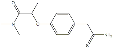 2-[4-(carbamothioylmethyl)phenoxy]-N,N-dimethylpropanamide Struktur