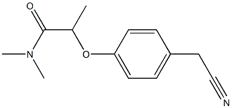 2-[4-(cyanomethyl)phenoxy]-N,N-dimethylpropanamide Struktur