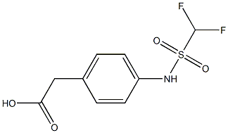 2-[4-(difluoromethanesulfonamido)phenyl]acetic acid Struktur