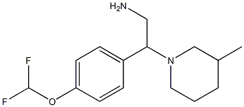 2-[4-(difluoromethoxy)phenyl]-2-(3-methylpiperidin-1-yl)ethanamine Struktur