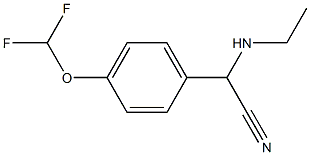 2-[4-(difluoromethoxy)phenyl]-2-(ethylamino)acetonitrile Struktur