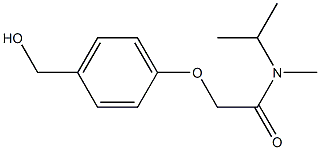 2-[4-(hydroxymethyl)phenoxy]-N-methyl-N-(propan-2-yl)acetamide Struktur