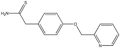 2-[4-(pyridin-2-ylmethoxy)phenyl]ethanethioamide Struktur