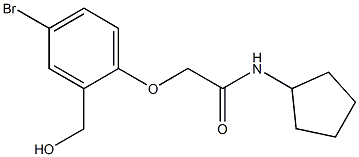 2-[4-bromo-2-(hydroxymethyl)phenoxy]-N-cyclopentylacetamide Struktur