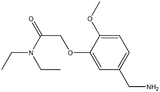 2-[5-(aminomethyl)-2-methoxyphenoxy]-N,N-diethylacetamide Struktur