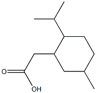 2-[5-methyl-2-(propan-2-yl)cyclohexyl]acetic acid Struktur