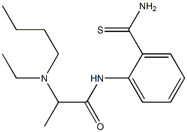 2-[butyl(ethyl)amino]-N-(2-carbamothioylphenyl)propanamide Struktur