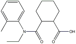 2-[ethyl(2-methylphenyl)carbamoyl]cyclohexane-1-carboxylic acid Struktur