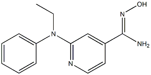 2-[ethyl(phenyl)amino]-N'-hydroxypyridine-4-carboximidamide Struktur