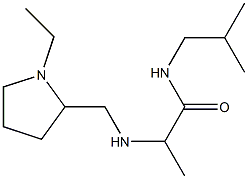 2-{[(1-ethylpyrrolidin-2-yl)methyl]amino}-N-(2-methylpropyl)propanamide Struktur