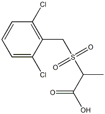 2-{[(2,6-dichlorophenyl)methane]sulfonyl}propanoic acid Struktur