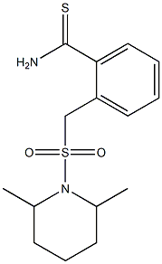 2-{[(2,6-dimethylpiperidine-1-)sulfonyl]methyl}benzene-1-carbothioamide Struktur