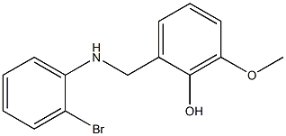 2-{[(2-bromophenyl)amino]methyl}-6-methoxyphenol Struktur