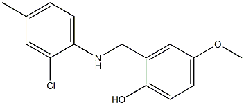 2-{[(2-chloro-4-methylphenyl)amino]methyl}-4-methoxyphenol Struktur