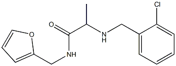 2-{[(2-chlorophenyl)methyl]amino}-N-(furan-2-ylmethyl)propanamide Struktur