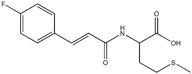 2-{[(2E)-3-(4-fluorophenyl)prop-2-enoyl]amino}-4-(methylthio)butanoic acid Struktur