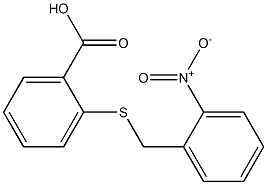 2-{[(2-nitrophenyl)methyl]sulfanyl}benzoic acid Struktur