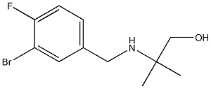 2-{[(3-bromo-4-fluorophenyl)methyl]amino}-2-methylpropan-1-ol Struktur