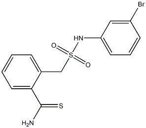 2-{[(3-bromophenyl)sulfamoyl]methyl}benzene-1-carbothioamide Struktur