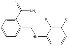 2-{[(3-chloro-2-fluorophenyl)amino]methyl}benzamide Struktur