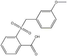 2-{[(3-methoxyphenyl)methane]sulfonyl}benzoic acid Struktur