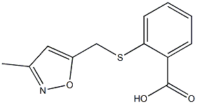 2-{[(3-methyl-1,2-oxazol-5-yl)methyl]sulfanyl}benzoic acid Struktur