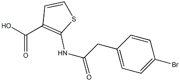 2-{[(4-bromophenyl)acetyl]amino}thiophene-3-carboxylic acid Struktur