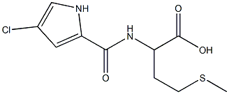 2-{[(4-chloro-1H-pyrrol-2-yl)carbonyl]amino}-4-(methylthio)butanoic acid Struktur