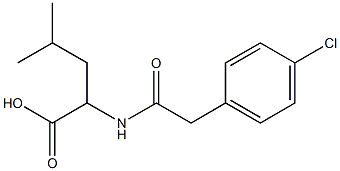 2-{[(4-chlorophenyl)acetyl]amino}-4-methylpentanoic acid Struktur