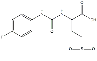 2-{[(4-fluorophenyl)carbamoyl]amino}-4-methanesulfonylbutanoic acid Struktur