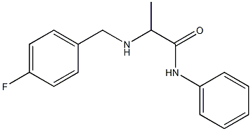 2-{[(4-fluorophenyl)methyl]amino}-N-phenylpropanamide Struktur