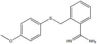 2-{[(4-methoxyphenyl)sulfanyl]methyl}benzene-1-carboximidamide Structure