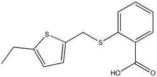 2-{[(5-ethylthiophen-2-yl)methyl]sulfanyl}benzoic acid Struktur