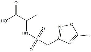 2-{[(5-methyl-1,2-oxazol-3-yl)methane]sulfonamido}propanoic acid Struktur