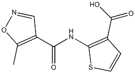 2-{[(5-methylisoxazol-4-yl)carbonyl]amino}thiophene-3-carboxylic acid Struktur