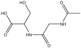 2-{[(acetylamino)acetyl]amino}-3-hydroxypropanoic acid Struktur