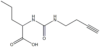 2-{[(but-3-ynylamino)carbonyl]amino}pentanoic acid Struktur