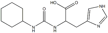 2-{[(cyclohexylamino)carbonyl]amino}-3-(1H-imidazol-4-yl)propanoic acid Struktur