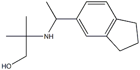 2-{[1-(2,3-dihydro-1H-inden-5-yl)ethyl]amino}-2-methylpropan-1-ol Struktur