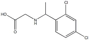 2-{[1-(2,4-dichlorophenyl)ethyl]amino}acetic acid Struktur