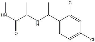 2-{[1-(2,4-dichlorophenyl)ethyl]amino}-N-methylpropanamide Struktur