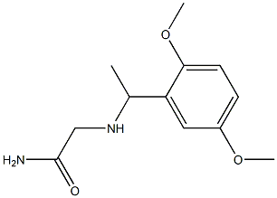 2-{[1-(2,5-dimethoxyphenyl)ethyl]amino}acetamide Struktur