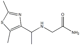 2-{[1-(2,5-dimethyl-1,3-thiazol-4-yl)ethyl]amino}acetamide Struktur